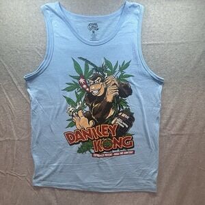 Men's Medium Graphic Dankey Kong Tank Top Weed Marijuana Streetwear